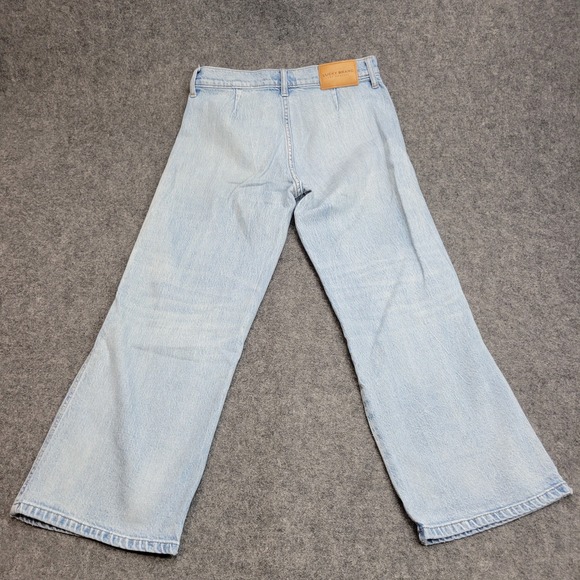 Lucky Brand Jeans Womens 2/26 Blue Denim Mid Rise Cropped Wide Leg Button Fly - Picture 3 of 14